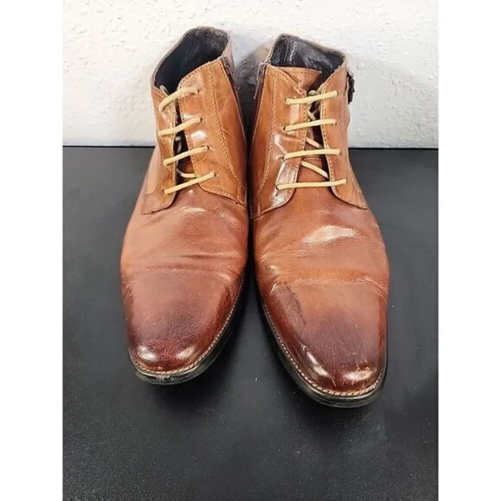 OLLYGAN 1981‎ Leather Bootie Handmade  Size 44 Eu USA 10